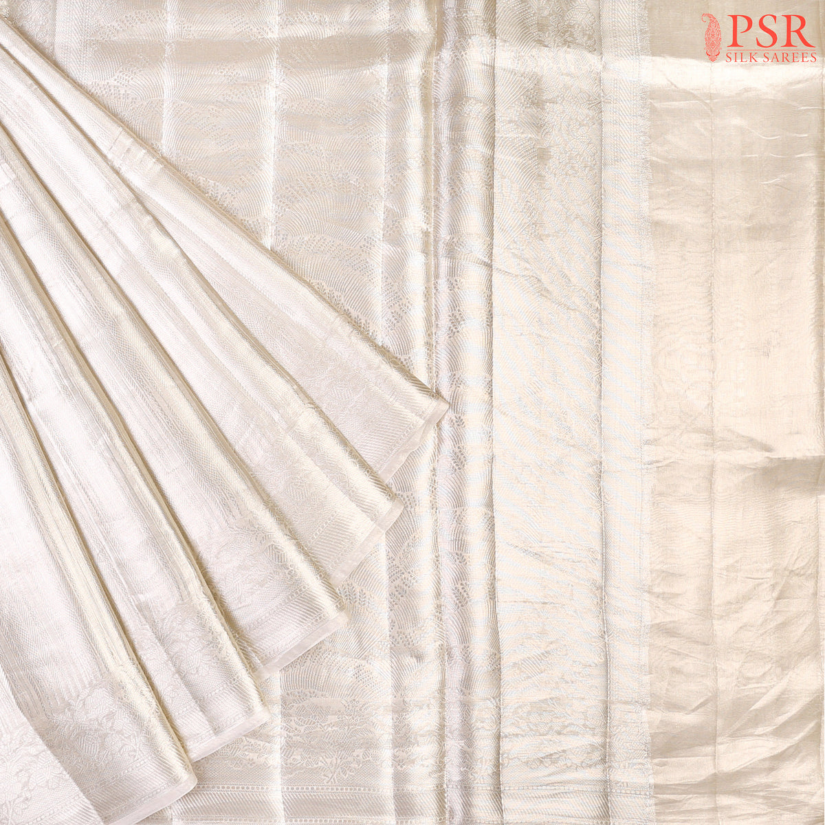 Silver Ash Tissue Saree