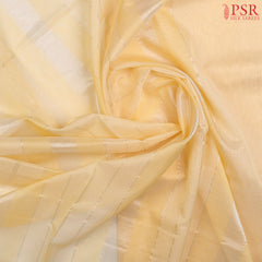 Light Melon Yellow Maheshwari Silk Cotton Saree