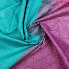 Turquoise Blue Fancy Kanchipuram Silk Saree