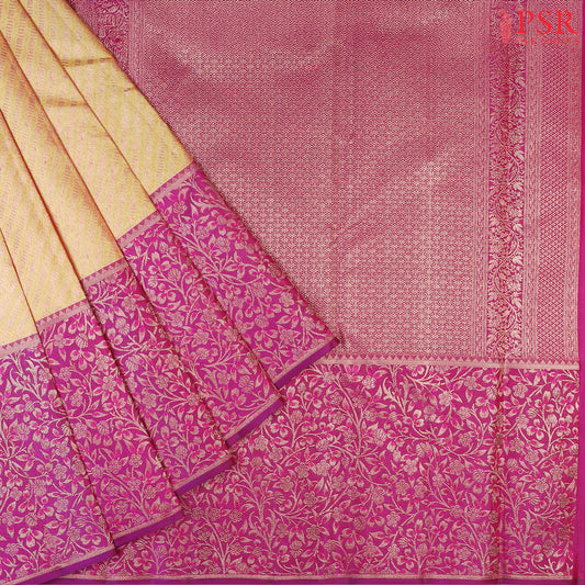 Olive Yellow Kanchipuram Silk Saree