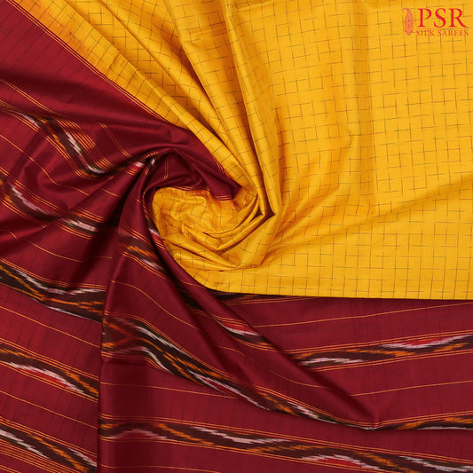 Yellow Pochampally Ikat Silk Saree