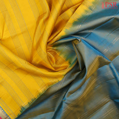 Amber Yellow Arani Silk Saree