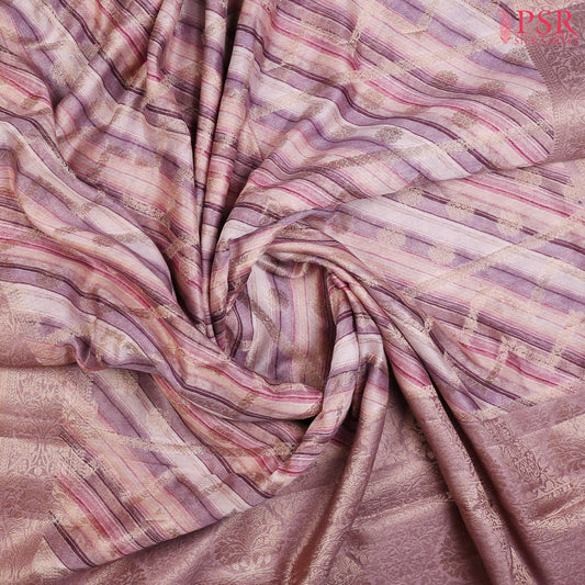 Thistle Hues Chiniya Silk Saree