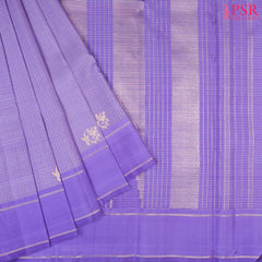 Moody Blue Kanchipuram Silk Saree