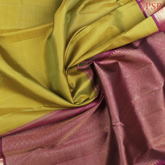 Chartreuse Green Kanchipuram Silk Saree