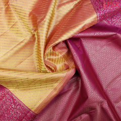 Olive Yellow Kanchipuram Silk Saree