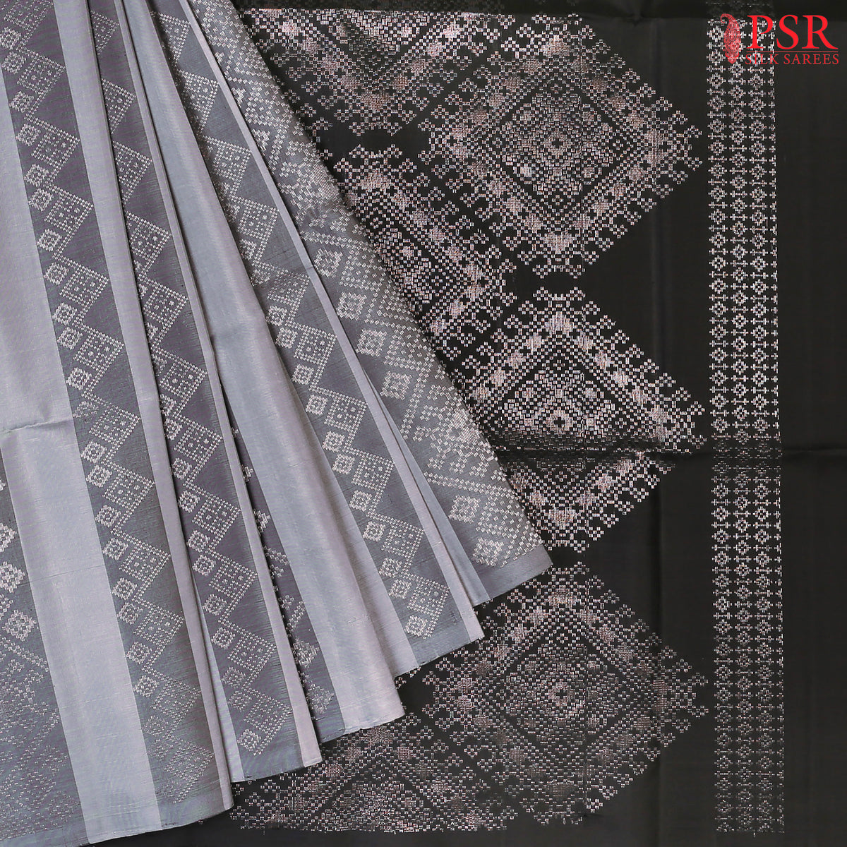 Cement Grey Soft Silk Saree