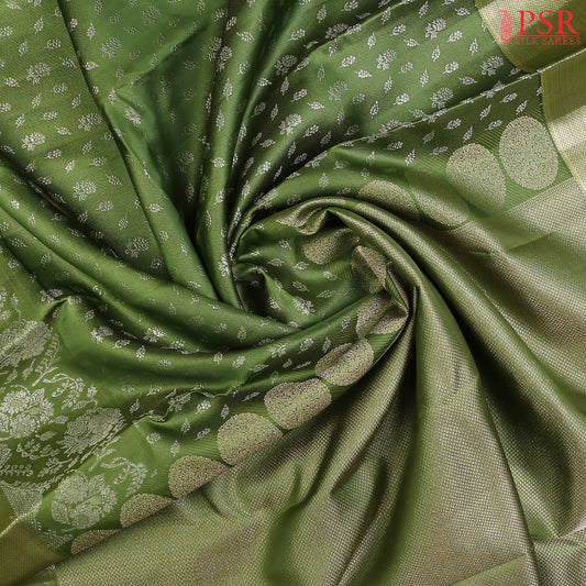 Sap Green Kanchipuram Silk Saree