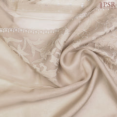 Beige Organza Saree