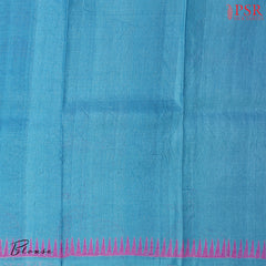 Cerulean Blue Kadhi Tussar Silk Saree