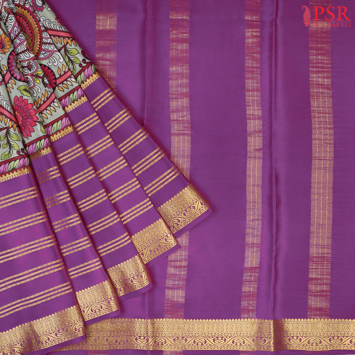 Lido Green Mysore Silk Saree