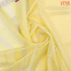 Lemon Yellow Maheshwari Silk Cotton Saree