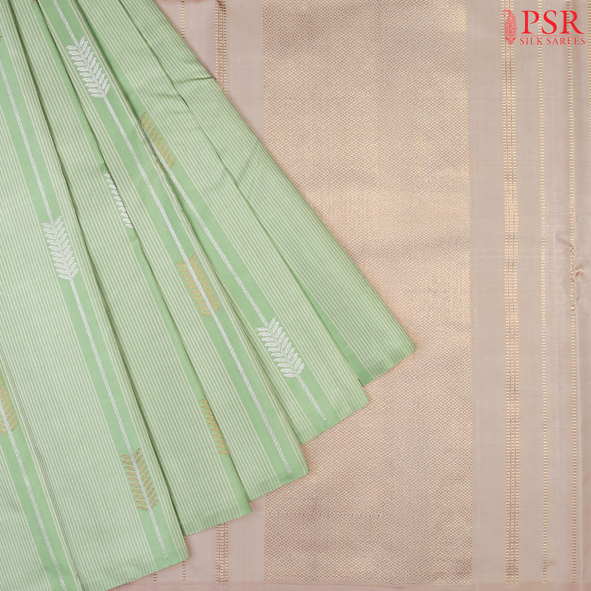 Pistchio Green Kanchipuram Silk Saree