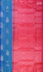 Peacock Blue Soft Silk Saree