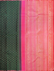 Dark Green Kanchipuram Silk Saree