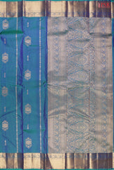 Peacock Blue Fancy Kanchipuram Silk Saree