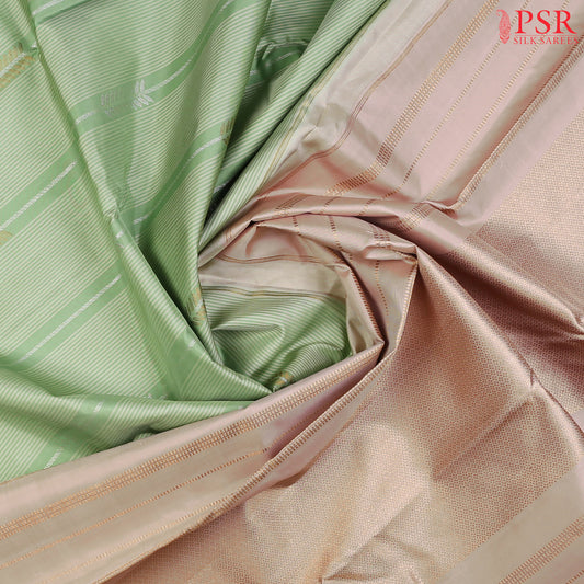 Pistchio Green Kanchipuram Silk Saree