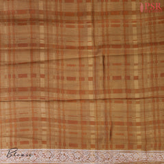 Mustard Brown Chiniya Silk Saree