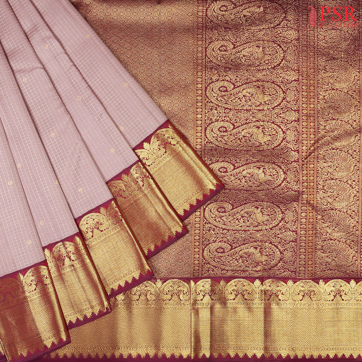 Rose Mauve Kanchipuram Silk Saree