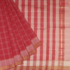 Red Mangalagiri Cotton Saree