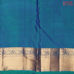 Peacock Blue Fancy Kanchipuram Silk Saree