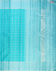 Aqua Blue Kanchipuram Silk Saree