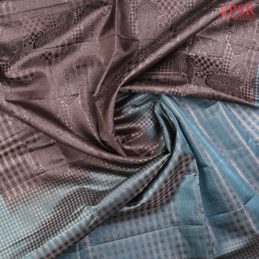 Dark Grey Soft Silk Saree