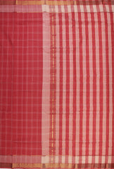 Red Mangalagiri Cotton Saree