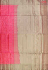 Tomato Pink Soft Silk Saree