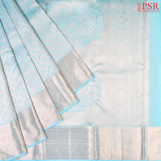 Light Blue Kanchipuram Silk Saree