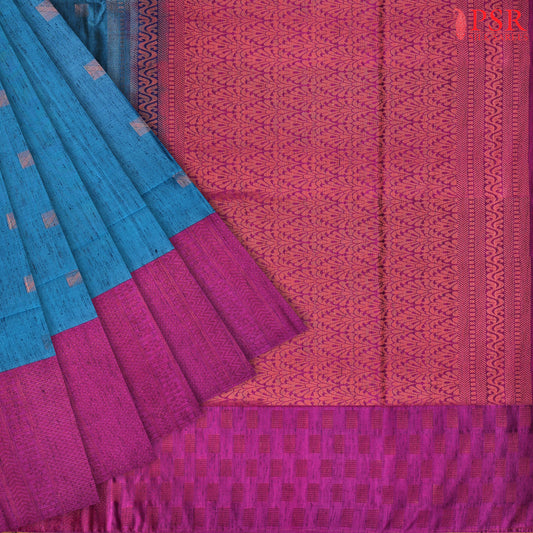 Cerulean Blue Soft Art Silk Saree