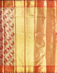 Metallalic Gold Kanchipuram Silk Saree