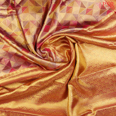 Metallalic Gold Kanchipuram Silk Saree