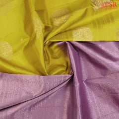 Olive Yellow Facny Kanchipuram Silk Saree