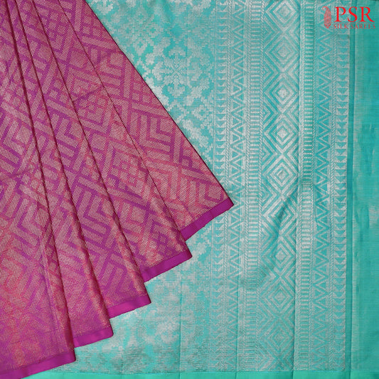 Magenta Purple Soft Tissue Silk Saree