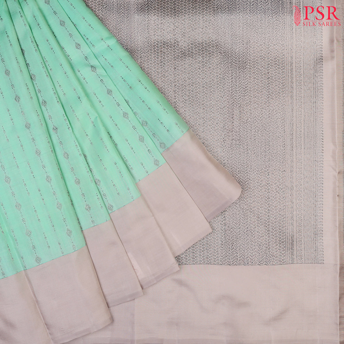 Magic Mint Fancy Kanchipuram Silk Saree