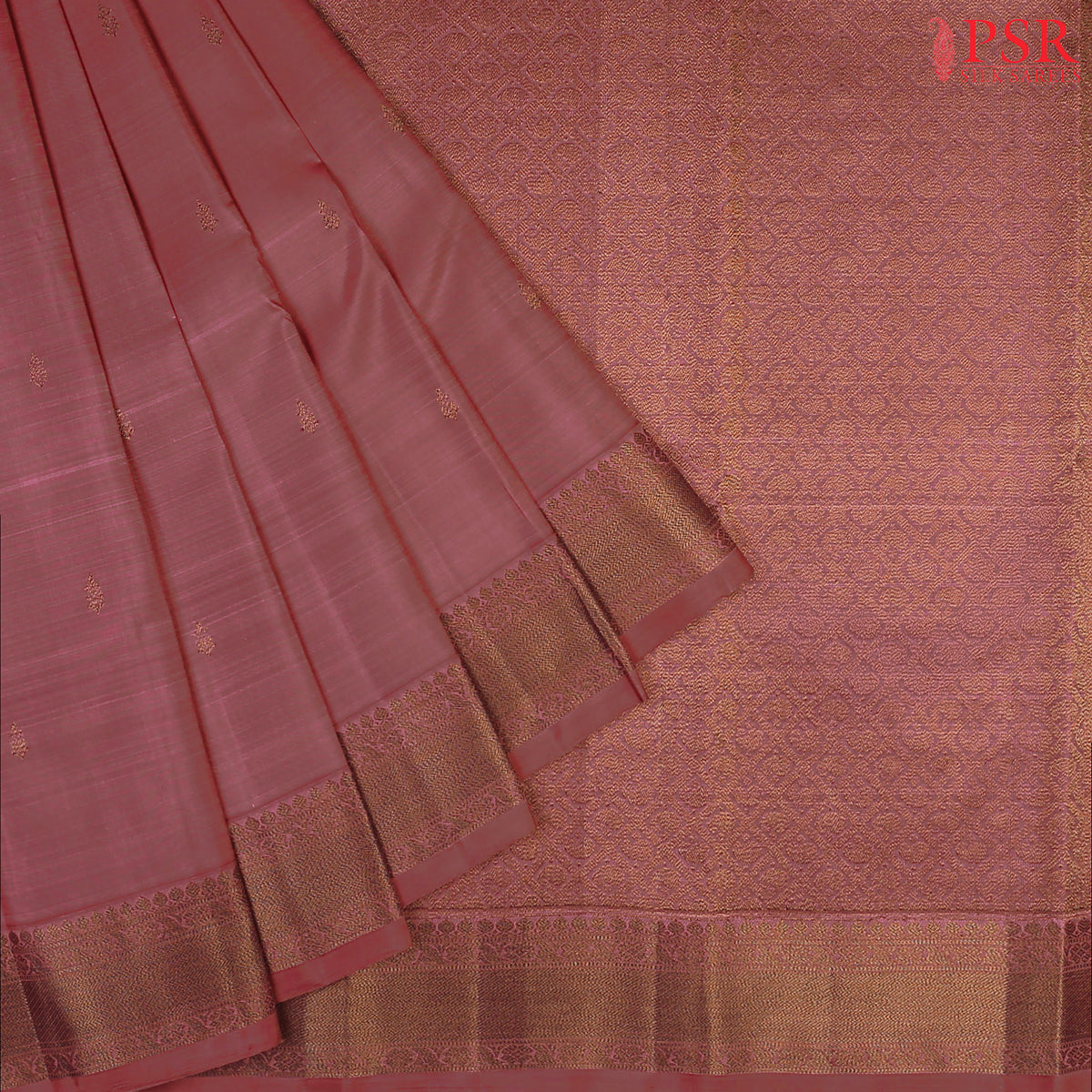 Redwood Brown Kanchipuram Silk Saree