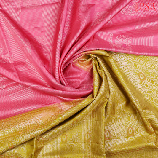 French Pink Soft Silk Saree