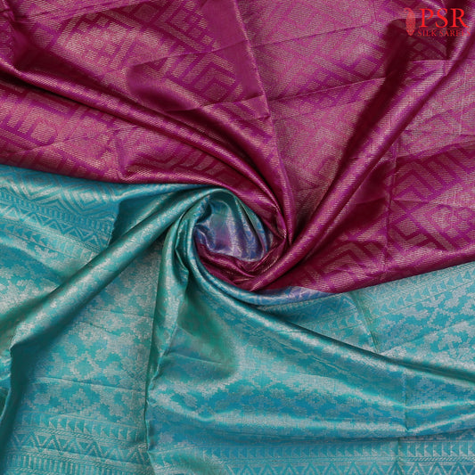 Magenta Purple Soft Tissue Silk Saree