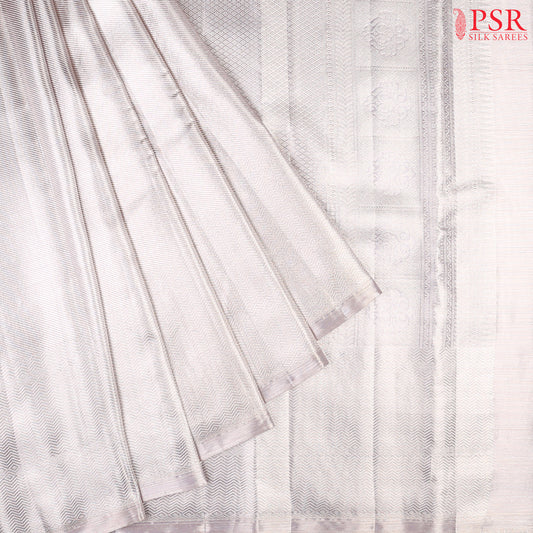 Silver Kanchipuram Tissue Silk Saree