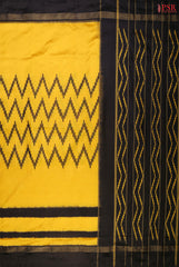 Yellow Pochampally Ikat Silk Saree