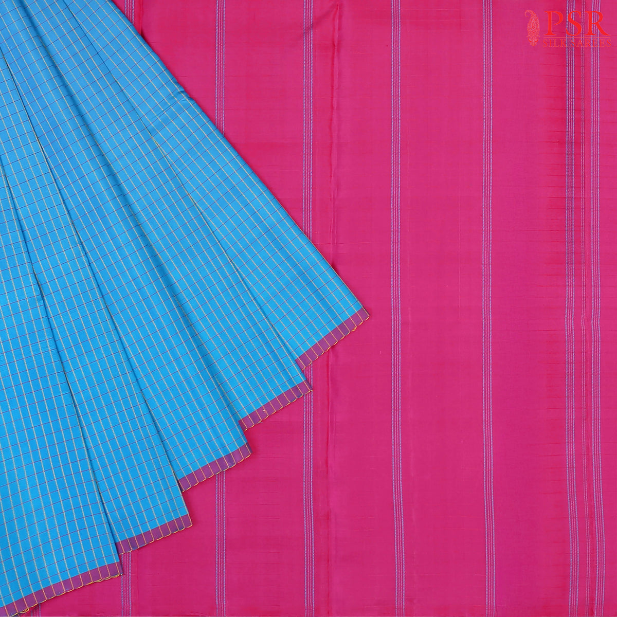 Azure Blue Arani Silk Saree