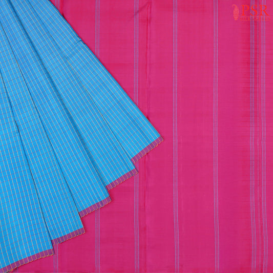 Azure Blue Arani Silk Saree