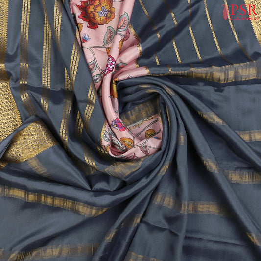 Millennial Pink Mysore Silk Saree