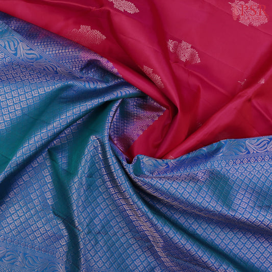 Cerise Pink Soft Silk Saree