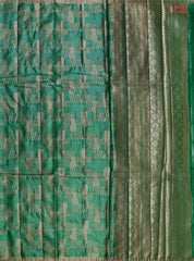 Dark Green Banaras Tussar Silk Saree