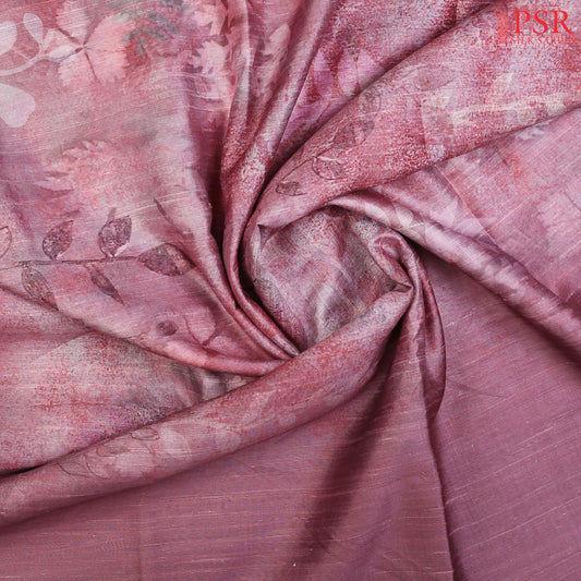 Onion Pink Kadhi Tussar Silk Saree