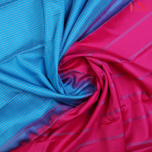 Azure Blue Arani Silk Saree