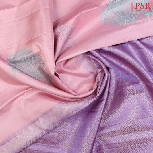 Pastel Pink Kanchipuram Silk Saree