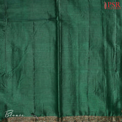 Dark Green Banaras Tussar Silk Saree